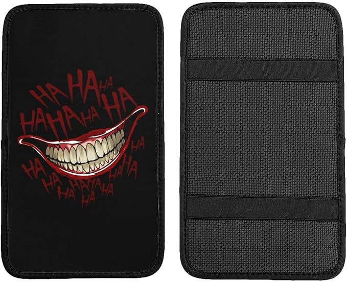 Joker Smile Car Armrest Pad Center Console Cushion Cover Universal Fit Decorative Auto Accessories Handrail Box Lid Protector