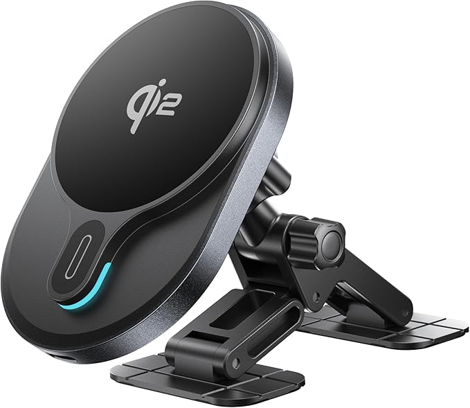 HURMAI for Qi2 15W MagSafe Car Mount Charger,Dash & Vent Wireless Cars Mount Charger Phone Holder Mounts for iPhone Air/17/16/15/14/13/12, Galaxy S25, Fast Charging for Magnetic iPhone Car Accessories