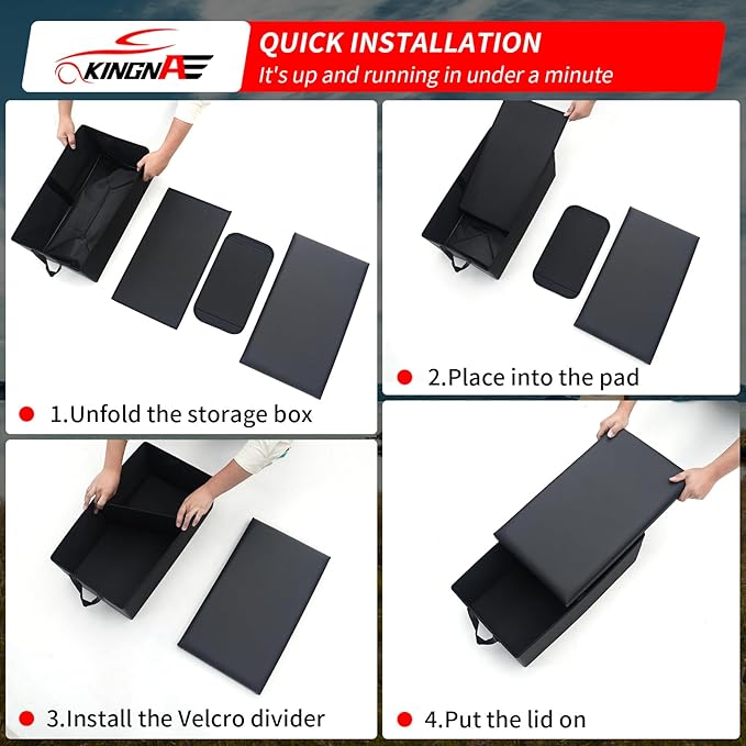 Center Aisle Storage Box Compatible with 2017-2026 Ford Transit First Row Foldable Aisle-Mount Storage Box Replaces the Console Organizer for 2025 Transit Accessories