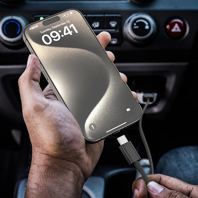 Car Carplay Cable for iPhone 17/16/15,iPhone 16/15 Plus17/16/15 Pro 17/16/15Pro Max charger ,USB A to USB C for Carplay USB C Cord, iPad USB C Cable 10th, iPad Air Car Charger Cable Cord 6FT (Black)