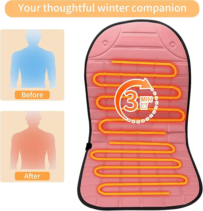 2 PCS Seat Cushion Comfortable Winter Seat Cover, Gifts for Family (Pink)