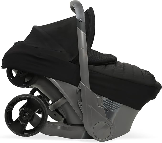 Little Unicorn Winter Car Seat Cover | Premium Insulated Fabric | Universal Fit & Easy to Install | Travel Bag Included (Black)