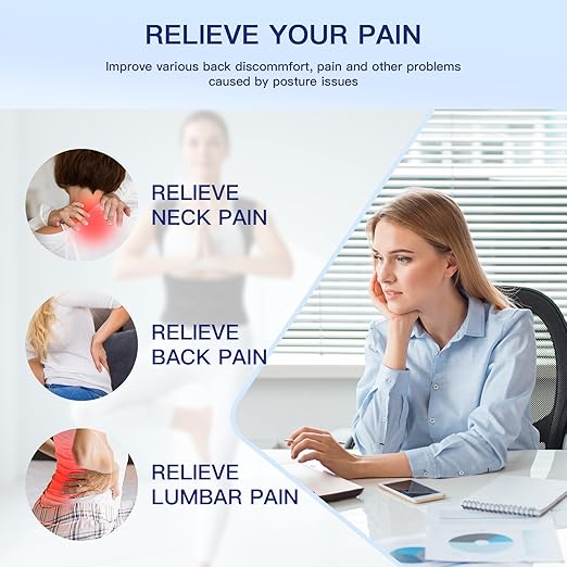 Posture Corrector for Women & Men, Back Brace Straightener with Adjustable Support, Relief for Neck/Shoulder/Back Pain, Scoliosis & Hunchback Correction, Breathable Mesh Design