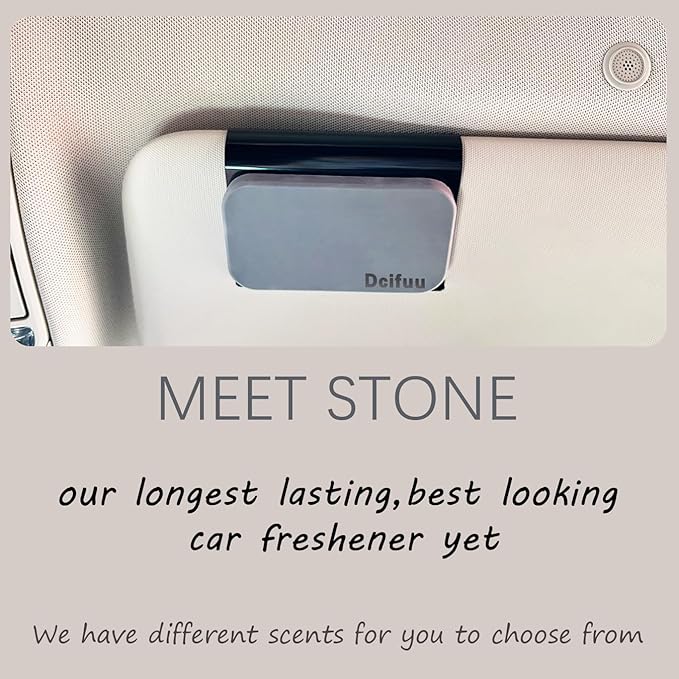 Stone Car Air Freshener - Car Odor Eliminator - Long Lasting Scent - Auto Accessories - NO CLIP INCLUDED (Woodiness/3 Pack Refill)