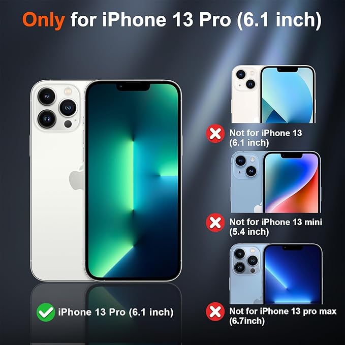 SUPFINE Magnetic for iPhone 13 Pro Case (Compatible with MagSafe) (Military Grade Drop Protection) Slim Translucent Matte Shockproof with Anti-Fingerprint Phone Case,Brown