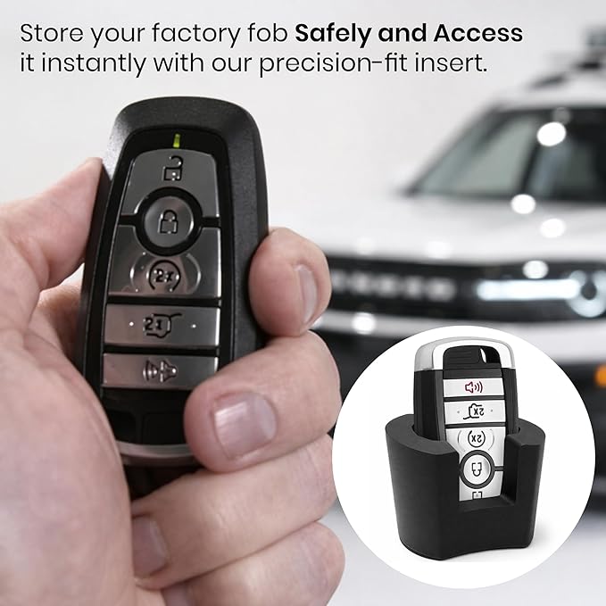 Key Fob Holder for Ford Bronco Sport 2021 2022 2023 2024 2025 Center Console Cup Holder Insert Key Organizer Interior Accessories for Bronco Sport
