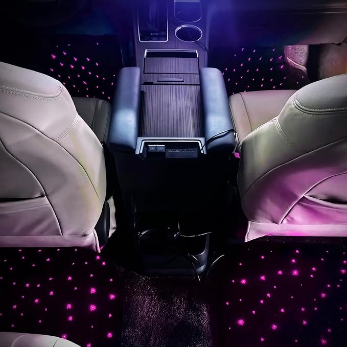 Starlight Floor Mats Starlinkmats LED Car Floor Mats Heavy Duty Polyester Floor Mats 4-Piece, Universal Size Durable Waterproof Washable All Weather Car Mats (Solid Black)