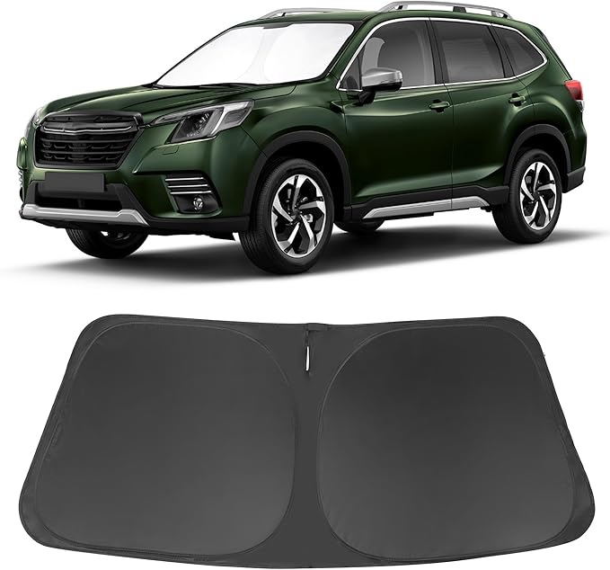 Windshield Sun Shade Custom Fit for 2025 2026 S-ubaru Forester Accessories Foldable Sunshade Sun Blocker Protect Car from Sun Rays & Heat Damage Keep Car Cooler