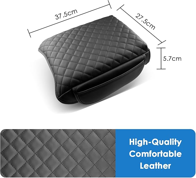 2024 2025 2026 Passport Center Console Cover for Honda Passport (RTL/TrailSport/EX-L/Black Edition), Cushion &Comfy Leather Armrest Cover 2025 2026 Passport Accessories (Padded)