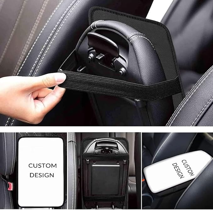 JoyLamoria Custom Automotive Armrest Pad Protector High Stretchy Car Armrest Cover Easy Install