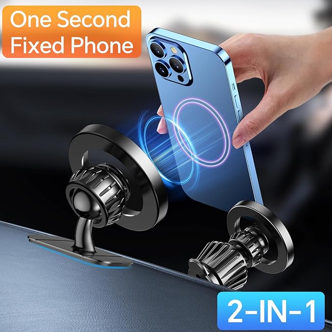 Kaistyle for Magsafe Car Mount【Strong Magnets】Magnetic Phone Holder for Car Phone Holder Mount Dash Mounted Holders Phone Holders for Your Car Accessories for Women Men Mothers Gifts for iPhone 17 16
