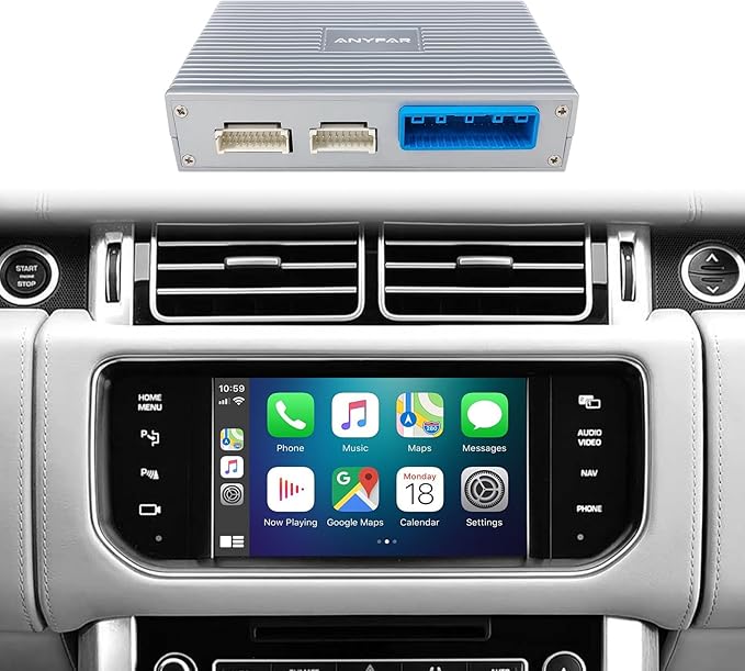 Wireless CarPlay Android Auto Adapter Decoder Retrofit Kit Fits Land Rover & Jaguar 2011-2017 with Bosch Headunit 8" Screen, Supports Mirror Link/Airplay/Backup Camera/USB Drive/Navigation