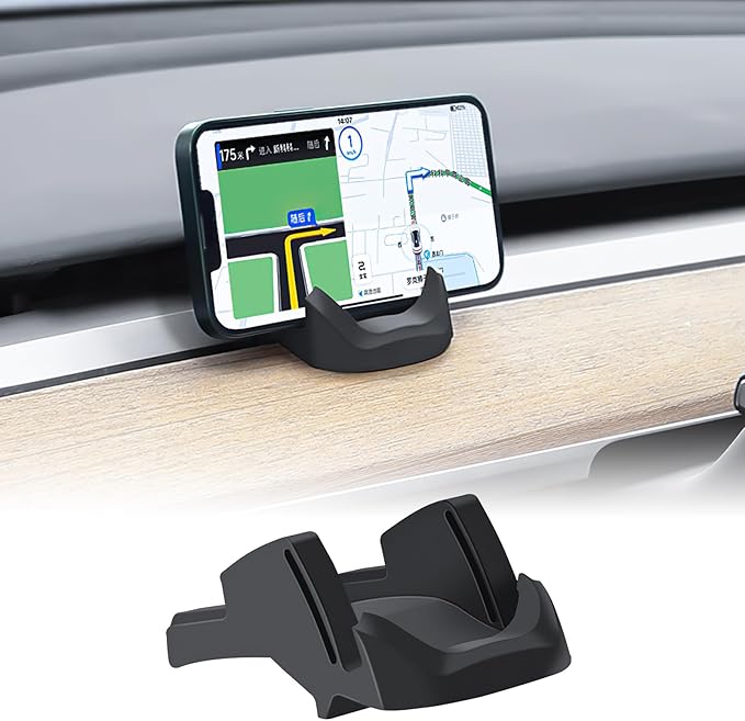 Dashboard Phone Mount for Tesla Model 3 Y Car Cell Phone Holder Silicone Non-Slip Phone Stand Compatible with All Smartphones (2021-2023 Model 3 & 2021-2024 Model Y)