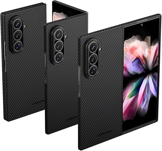 Thinborne Compatible with Samsung Galaxy Z Fold 7 Case, [600D Aramid Fiber] [Magnetic] [Ultra Thin] [Minimalist Style] [Carbon Fiber Textures]
