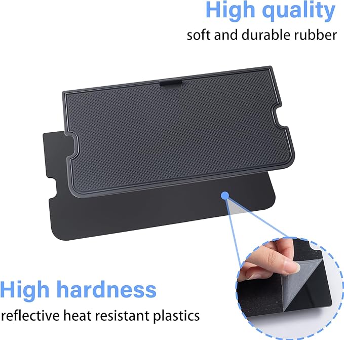 Center Console Compartment Cover for Ford F150 Accessories 2021-2025 2026/Lightning XLT PRO 2022-2025 Interior Hidden Panel Secret Pocket Lid USB Hole (Fits The Open Pocket in Front of The Shifter)