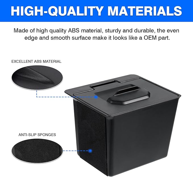 Autorder Coin Holder for Toyota Tacoma 2016-2023 Accessories - Armrest Insert Center Console Organizer with Coin Slot - ABS Plastic Secondary Storage Box