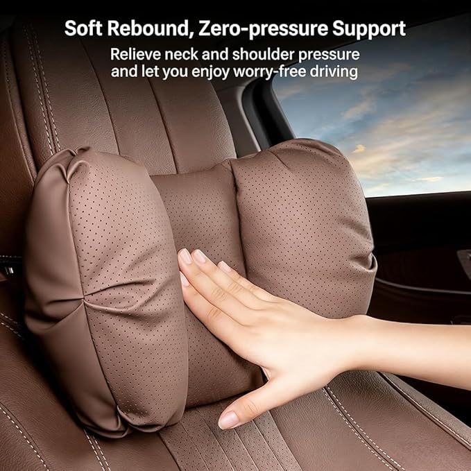 Car Neck Pillow & Lumbar Support for Lexus RZ 550e F Sport 2026+ Ergonomic Breathable Mesh Auto Seat Back Cushion Headrest,Black-Lumbar Support