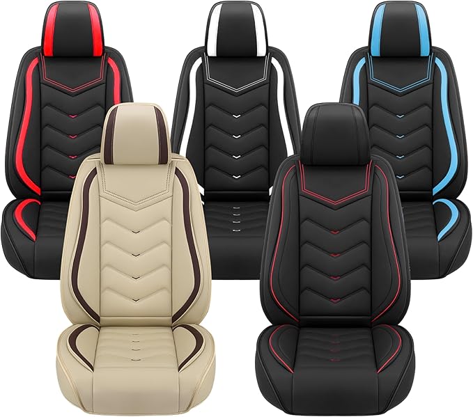 Car Seat Covers for Lexus ES 350 2007-2026, Premium Nappa Leather Car Seat Cover, Stylish Sport Seat Covers， Automobile Seat Cover Sets.(Standard 2 Seats/Black Blue)
