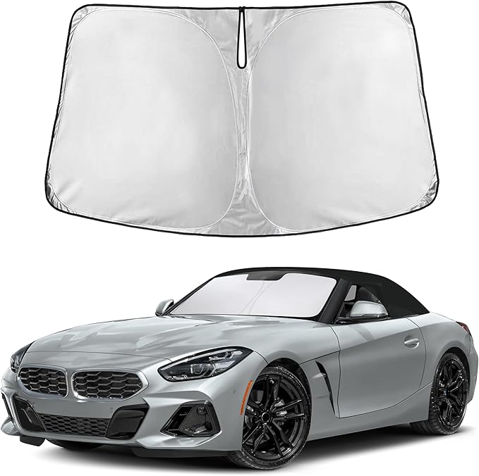 EcoNour Windshield Sunshade Compatible for BMW Z4 / M2 / M8 2003-2022 2023 2024 2025 2026, Sun Visor for Front Windshield & Window Sun Shade Cover, UV Heat Blocker & Protector, Car Accessories