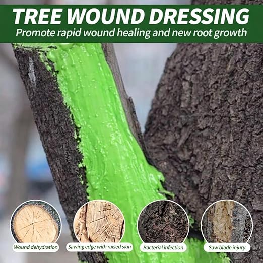 Tree Wound Sealer, Tree Pruning Sealer & Wound Dressing Healing Paste for Grafting, Pruning & Damaged Bark, Waterproof Tree Repair Sealant for Bonsai, Fruit Trees, Roses, Shrubs – 8oz