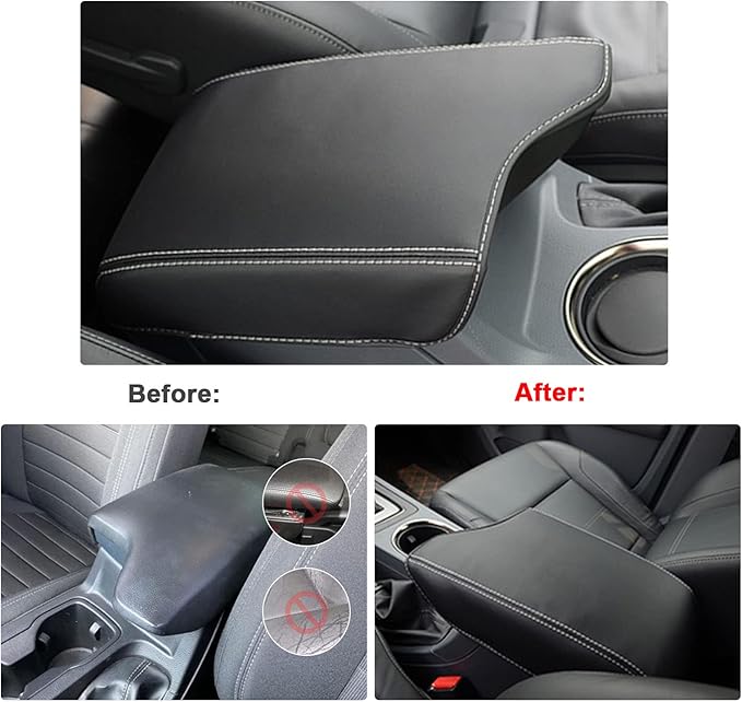 SXCY Fit for 2019 2020 2021 2022 2023 Ford Ranger Armrest Cover 2023 Ranger Center Console Cover 2023 Ranger Console Cushion Pad 2023 Ranger Seat Box Cover Protection 2022 2023 Ranger Accessories