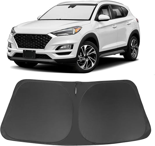 Windshield Sun Shade Custom Fit for 2016-2021 Hyundai Tucson Accessories Foldable Sunshade Sun Blocker Protect Car from Sun Rays & Heat Damage Keep Car Cooler