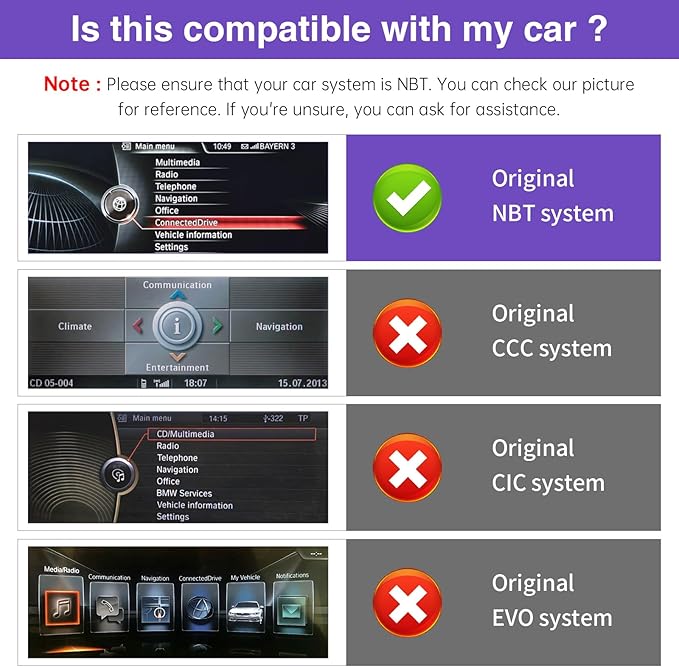 NINETOM 2026 Upgraded 10.25" Touchscreen Wireless CarPlay Android Auto Receiver Compatible with BMW 3/4 Series F30/F31/F32/F33/F34/F36 (2012–2016), for NBT System