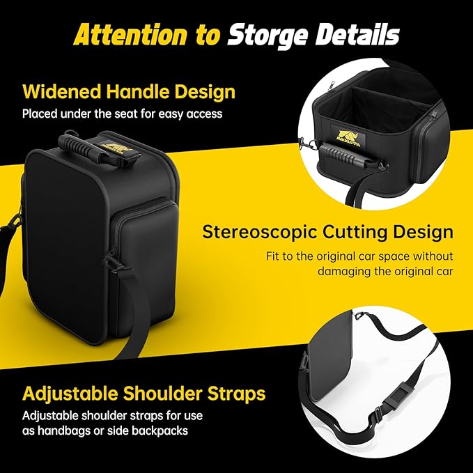 MIKKUPPA Under Seat Storage - Compatible with 2007-2024 Jeep Wrangler JK JL JLU Sports Rubicon Gladiator JT - Portable Rear Under Seat Storage Organizer Tool Kit
