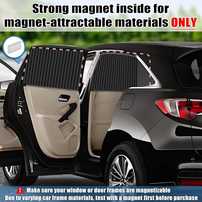 ZATOOTO Window Shades for Car Camping - Privacy Cover and Side Blinds - Protection from Heat and UV for Kids, Family, Pets