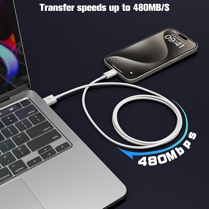 Car Carplay Cable for iPhone 16/15,iPhone16/15 Plus 16/15Pro16/15Pro Max charger ,USB A to USB C for Carplay USB C Cord, iPad USB C Cable 10th, iPad Air Car Charger Cable Cord Replacement 10FT (White)