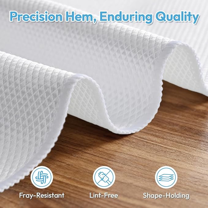 Microfiber Glass Cleaning Cloth 6 Pack, 15.5x15.5 Inch Magic Cleaning Rags, Lint Free Streak Free Reusable Towels for Windows, Mirrors, Cars, Screens, Kitchen and Stainless Steel Surface
