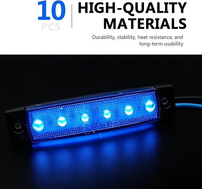 10Pcs LED Rock Lights Underglow Wheel Fender, Multi-Color Wheel Well Lights Waterproof Under Glow Kit for Car Truck SUV Golf Cart Wrangler ATV UTV Offroad - Fender Lighting (Blue)