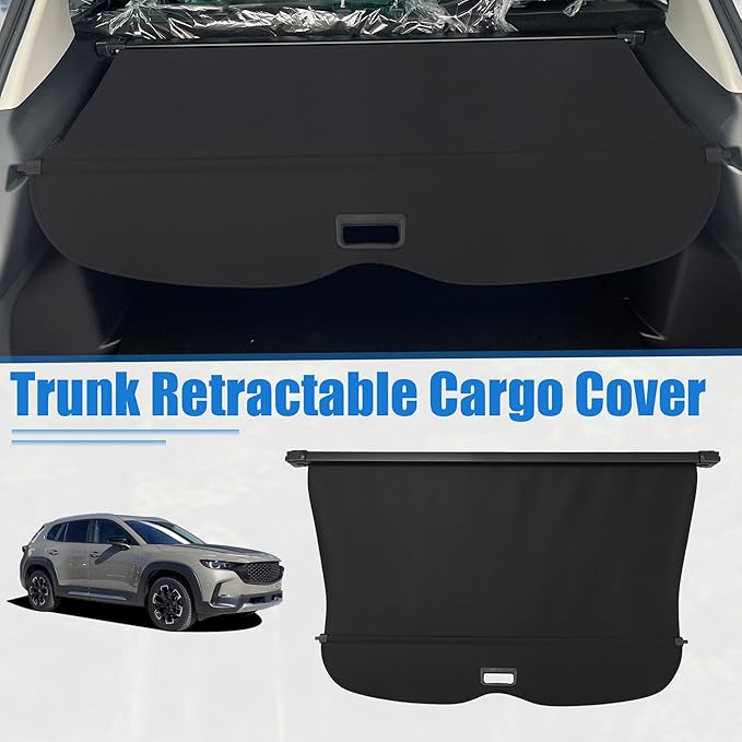 uxcell Retractable Cargo Cover for Honda Passport 2019-2023 Waterproof Non Slip SUV Rear Trunk Shielding Shade Black