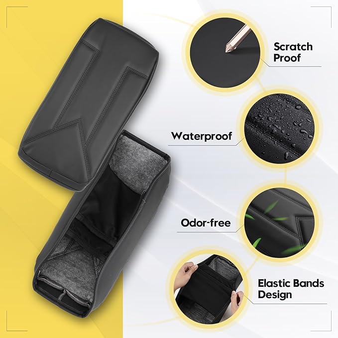 FIILINES Center Console Cover Fit for Subaru Outback 2020-2025 2026, with Hidden Pockets Armrest Cover Pad Cushion Protector for Outback Accessories Armrest Cover Anti-Scratch