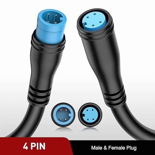 Nilight 2 Pack 5FT 4 Pin Extension Cable Cord for 4PCS Car Underglow Neon Accent Strip Lights 252 LEDs RGB 8 Color Wire Harness 5 Feet Underglow Light Extension Wire Plug and Play