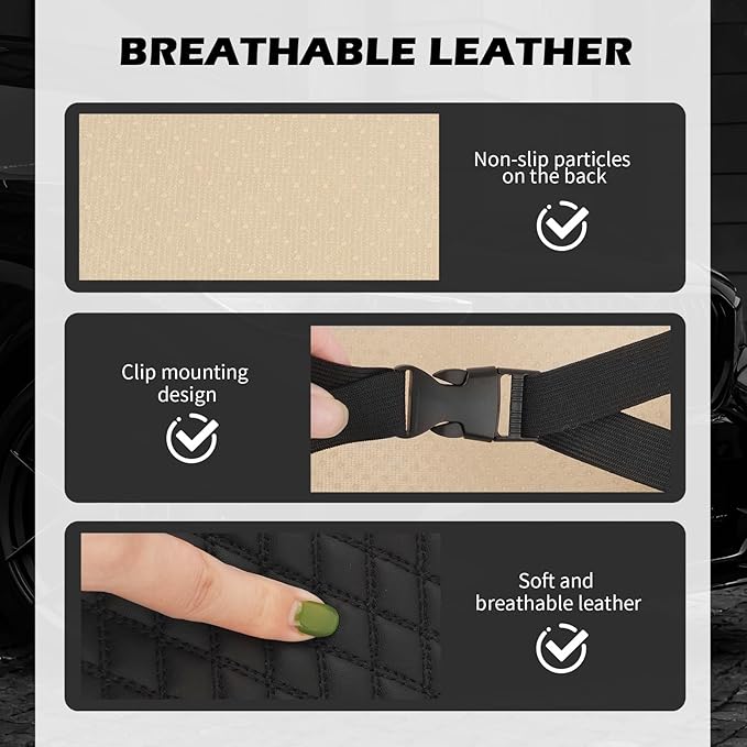 2PCS Headrest Covers for Cars,Anti-Slip & Leather Car Headrest Covers for Cars Decorations with Diamond Pattern,Anti-Dirt Car Seat Headrests Cover for Most Split Head Rest