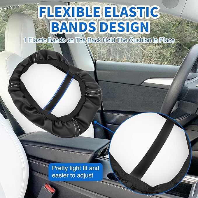 Nilight Center Console Cover Compatible with 2011-2019 Ford Explorer PVC Leather Armrest Cover for Car Middle Center Console Cushion Pad Waterproof Console Covers Car Armrest Box Cover Black