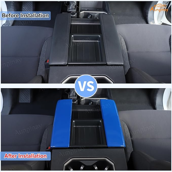 Car Center Console Armrest Protector Cover Compatible with Toyota Tundra 2022+ & Sequoia 2023+, Central Armrest Seat Storage Box Cover Cushion Lid Protector Pad Waterproof Anti-Scratch ABS Accessories