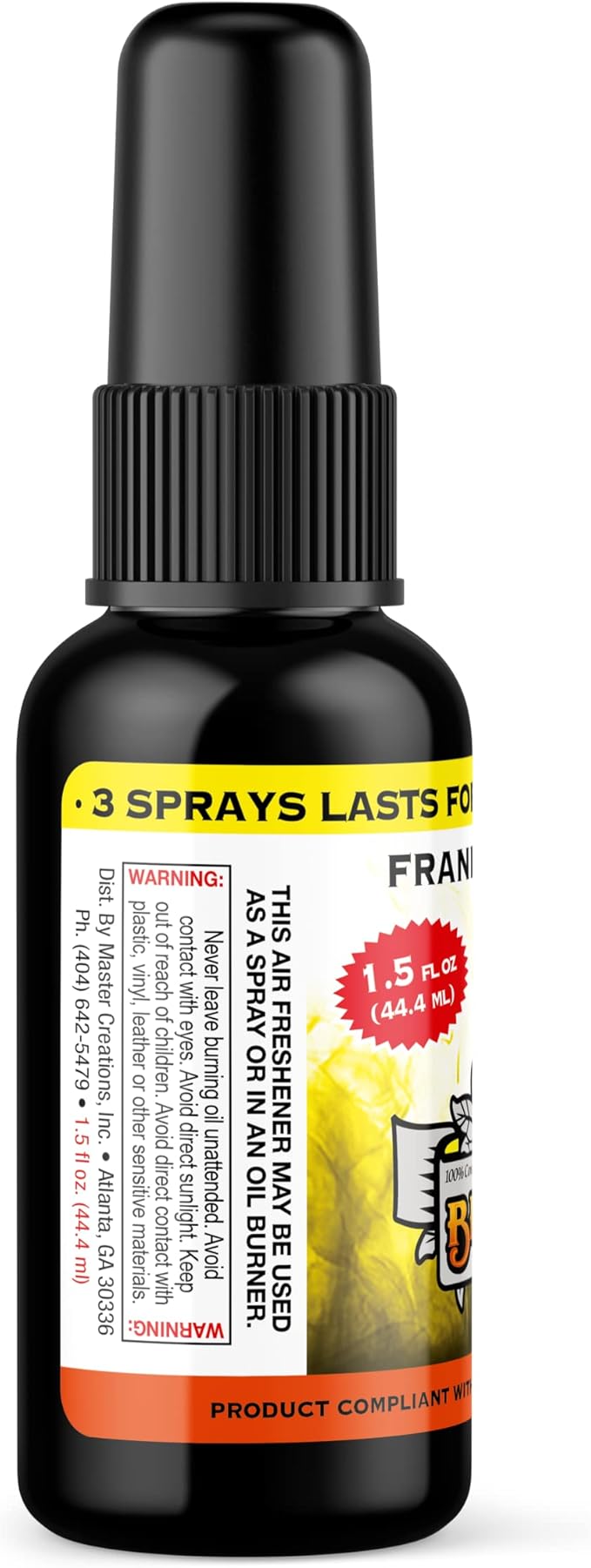 BluntPower (Frankincense and Myrrh, 3 Pack) Concentrated Air Freshener - Premium Oil Based Air Freshener Spray For Home and Car - Long-Lasting Bathroom Spray, Car Freshener, & Odor Eliminator Spray