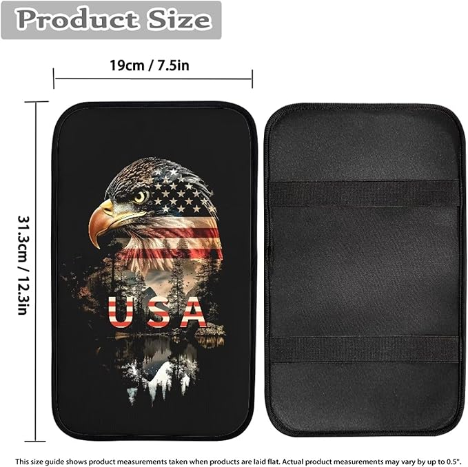 Eagle USA Flsg Car Armrest Pads Car Armrest Cushion Arm Rest Covering Car Middle Console Covers Non Slip Universal Fit for Truck Auto SUV Car Accessories