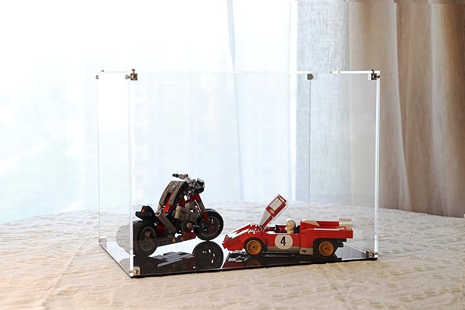 All Clear Acrylic Football Display Case, Assembly Box for Football Display, High-end Memory Box for Football & Memorabilia (12x8x9”)