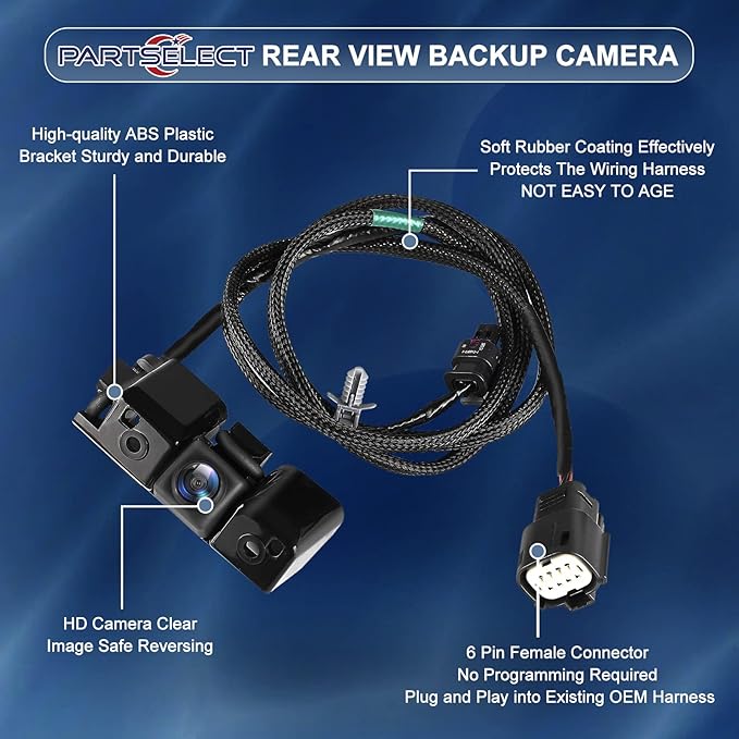 Rear View Reversing Backup Camera 84062896 23363727 Replacement for Chevy Silverado 1500/2500 HD / 3500 HD 2016-2019, for GMC Sierra 1500/2500 HD / 3500 HD 2016-2019