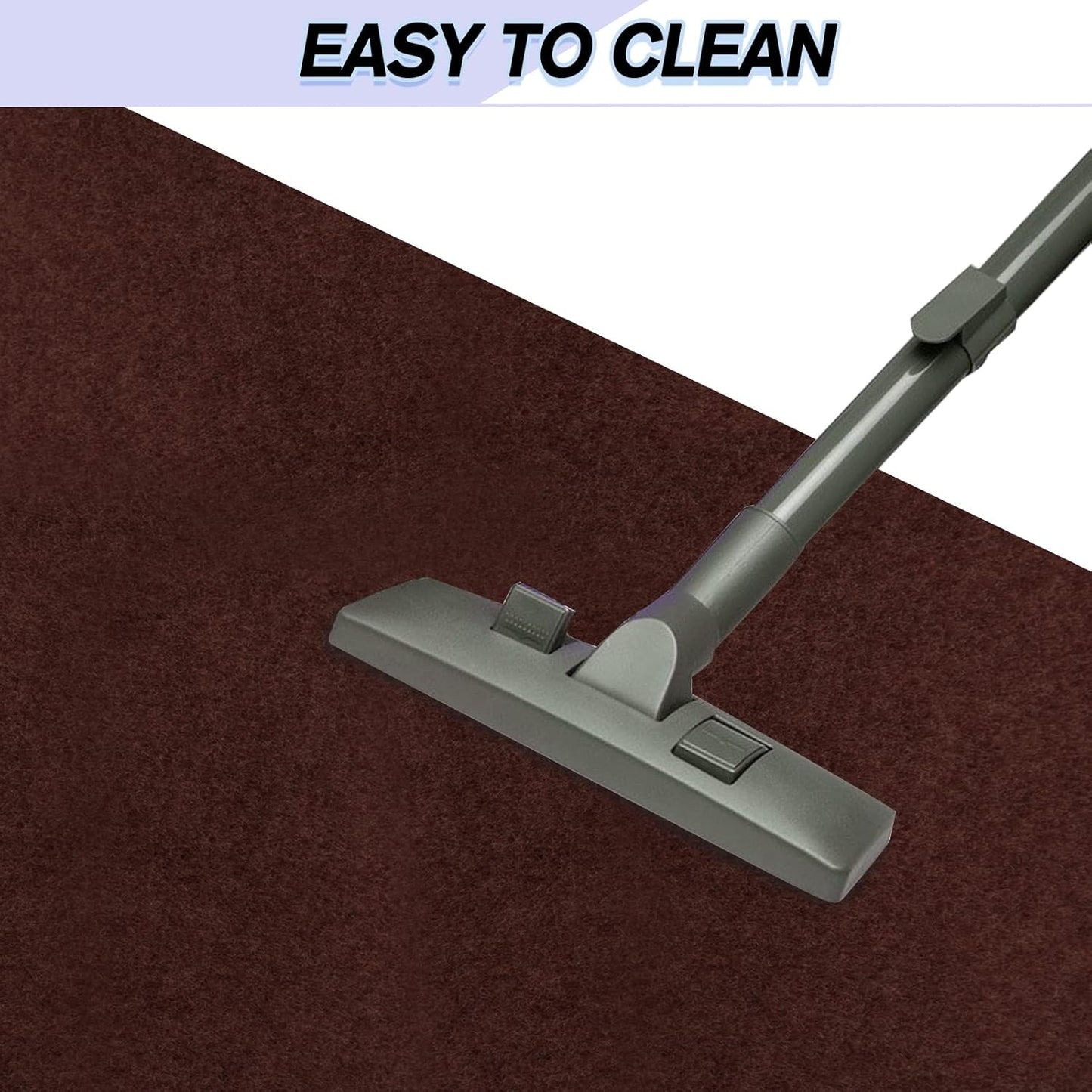 Custom Size Backed Non-Slip Area Rugs Runner, Easy Clean, Waterproof Runner Rugs for Hallway Entryway, Kitchen, Laundry, 2FT x 41FT, Brown
