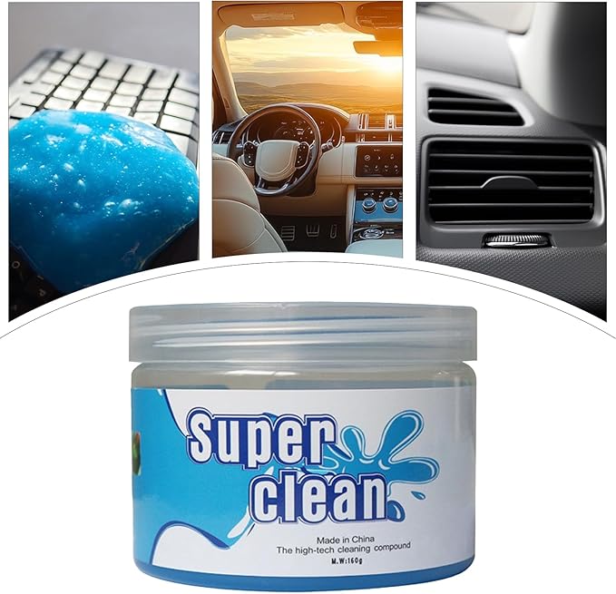 Car Cleaning Gel – 160g Keyboard and Car Interior Detailing Tool | Dust and Dirt Removal Gel for Vent Dashboard Console Steering Wheel Laptop Camera