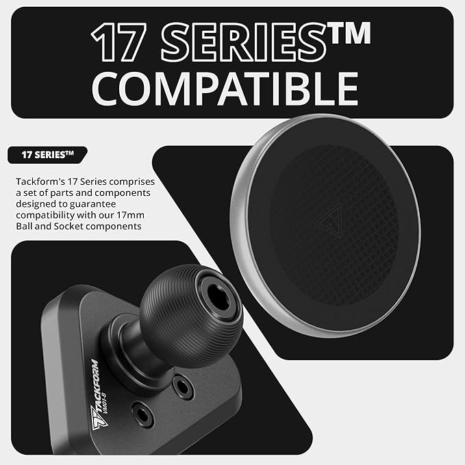 Tackform Link Vent Mount Magnetic Wireless Charging Phone Holder - Compatible with MagSafe, 2015-2020 Ford F-150, 2017-2021 Super Duty, 2018-2021 Expedition | Billet Aluminum Bracket | Short Reach