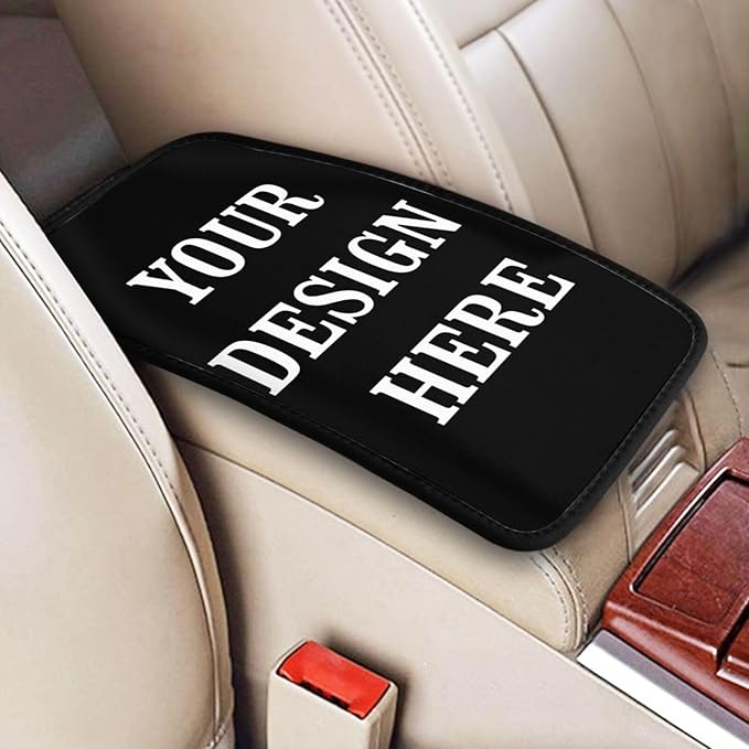 Custom Car Armrest Cushion Add Your Text Image Photo Logo Custom Personalise Auto Center Console Armrest Pad Cushion Universal Deco Pad Center Console Cover for Car Seat Handrail Box