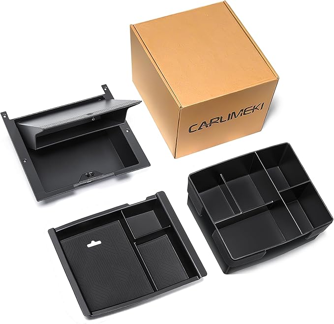 Carlimeki Center Console Organizer (3-piece set) for Tacoma 4th Gen (2024-2026) - Not for Hybrid - for Tacoma Accessories