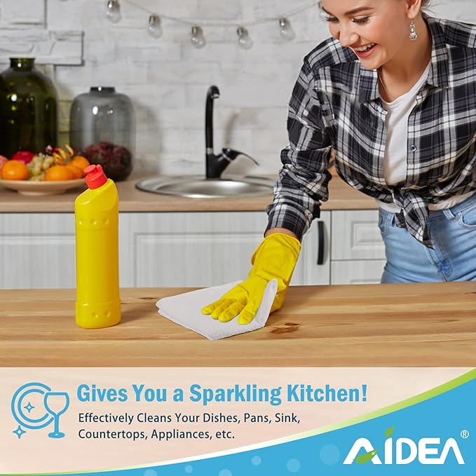 AIDEA Microfiber Cleaning Cloth White 50PK, Cleaning Rags, Lint Free Microfiber Towels, Kitchen Towels Dusting Cloth, Wash Cloths, Dish Rags White, 12"x 12"