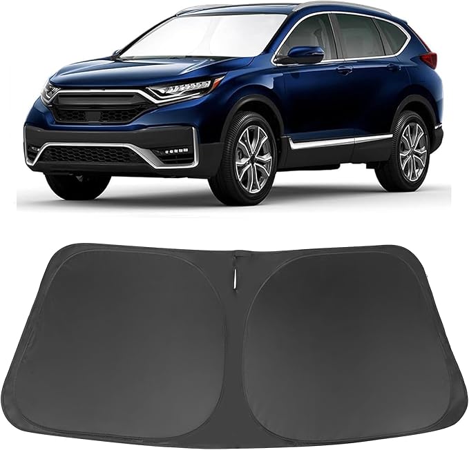 Windshield Sun Shade Custom Fit for 2017-2022 Honda CR-V CRV Accessories Foldable Sunshade Sun Blocker Protect Car from Sun Rays & Heat Damage Keep Car Cooler