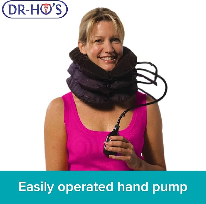 Dr-Ho's Neck Comforter – Dr-Ho's Neck Comforter – Cervical Traction Device for Pain & Posture Support – Inflatable Traction Equipment, Adjustable Stretcher for Home Use